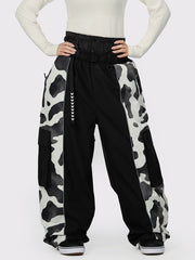 Women's Wild Motion Reflective Colorblock Extra Baggy Snow Pants