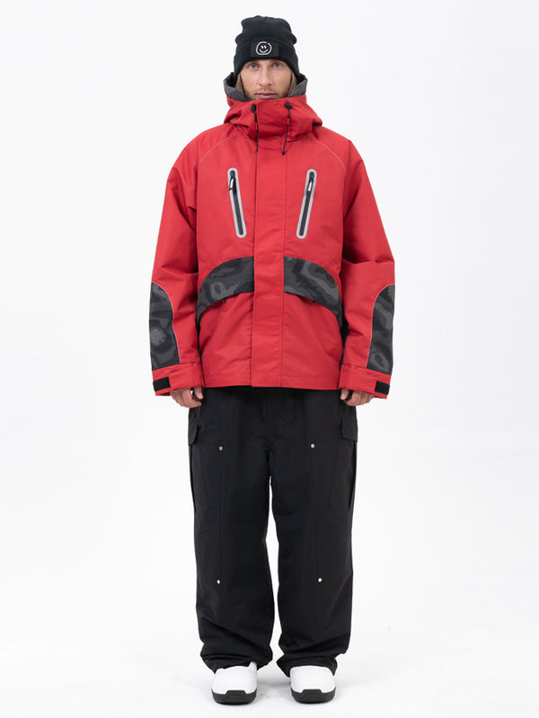 Men's Chillform Reflective Camo Snow Suit – Glow Trail Jacket with Baggy Snow Pants Set