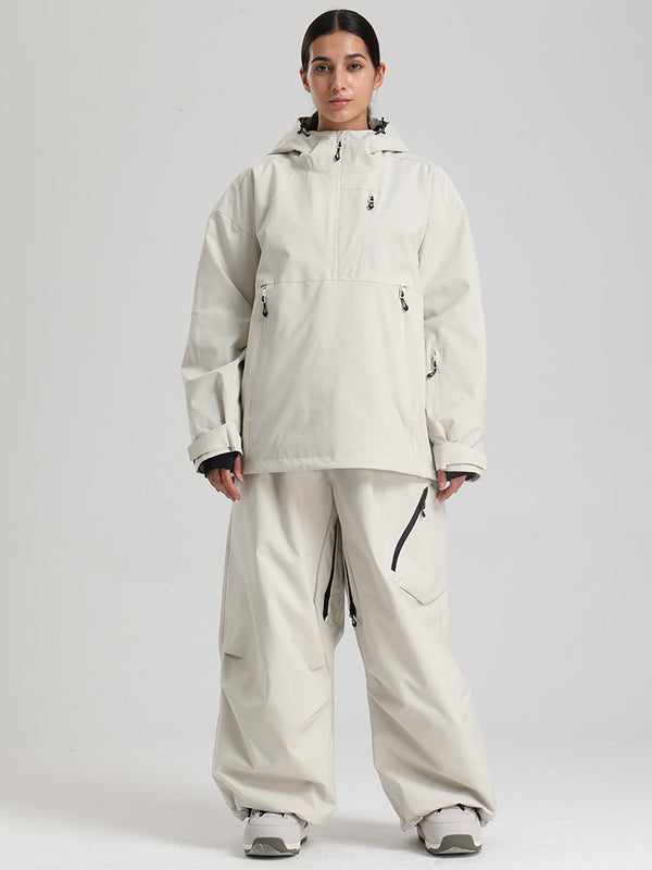 Women's Gsou Snow Durable Mountain Vibe Pullover Anorak Baggy Snow Suits