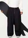 Men's Raw Utility Rivet Workwear Denim Snow Pants – Double Back Pocket Oversized Fit