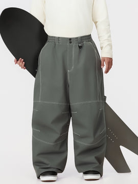 Men's UrbanCraft Workwear Baggy Snow Pants with Enhanced Knee Mobility Design