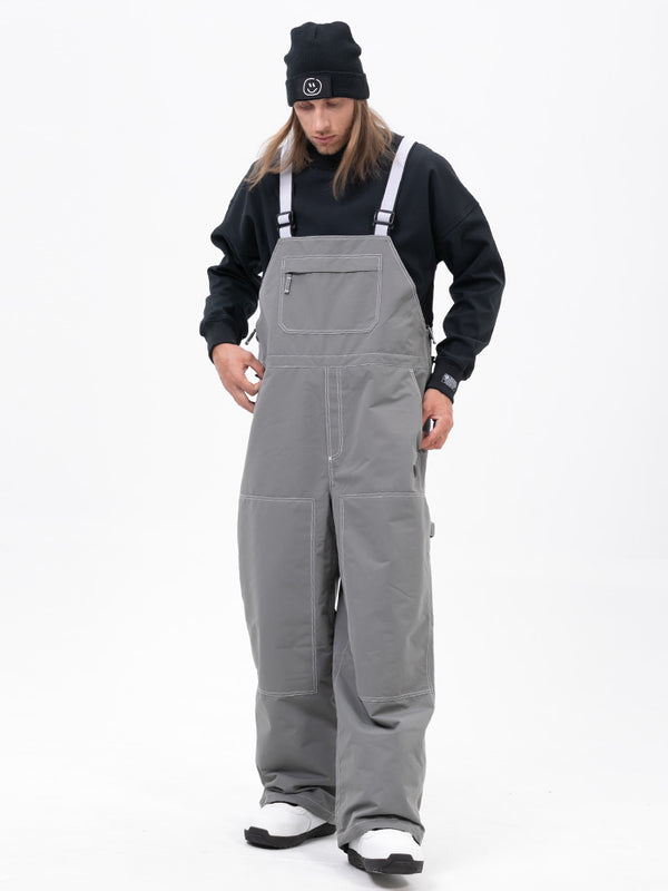 Men's City Chill Street Style Freerider Baggy Snow Bib Overalls