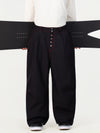 Men's Raw Utility Rivet Workwear Denim Snow Pants – Double Back Pocket Oversized Fit