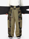 Men's Wild Motion Reflective Colorblock Extra Baggy Snow Pants