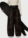 Women's Wild Motion Multi Pocket Reflective Colorblock Super Baggy Snow Pants