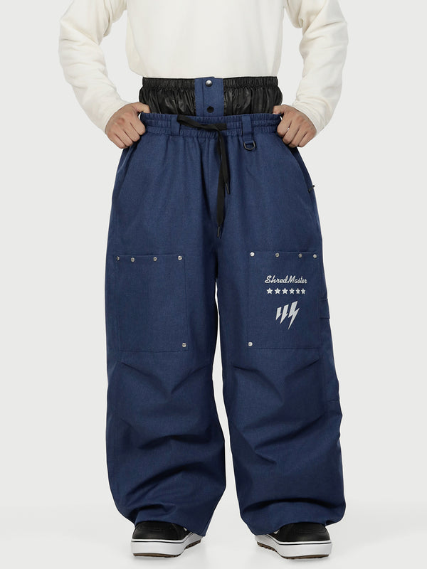 Men's Camden Punk Rivet Street Utility Cargo Snow Pants – Baggy Freestyle Fit