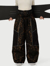 Women's Wild Motion Multi Pocket Reflective Colorblock Super Baggy Snow Pants