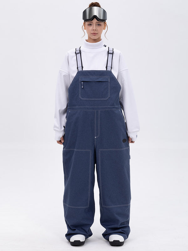 Women's City Chill Street Style Freerider Baggy Snow Bib Overalls