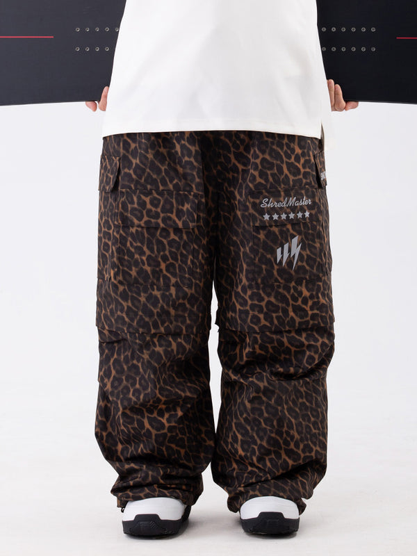 Women's Wild Soul Steeze Shred Master Baggy Street Cargo Leopard Snow Pants / Shorts