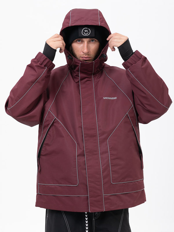 Men's All Weather Mountain Chill Reflective Snow Jacket – Night Skiing & Snowboard