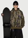 Women's Park Rider Freestyle Snow Hoodie – 2-in-1 Layered Style with Contrast Sleeves