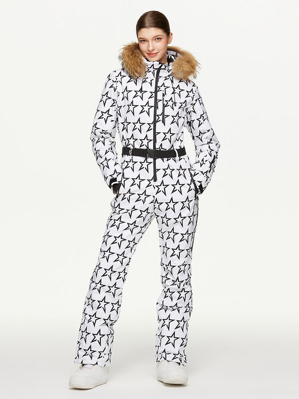 Women's Arctic Queen Winter Fantasy Full Body Onesie Ski Jumpsuit
