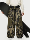 Men's Wild Motion Multi Pocket Reflective Colorblock Super Baggy Snow Pants