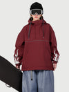 Women's Furious Flame Embroidery Reflective Line Freestyle Pullover Snow Hoodie