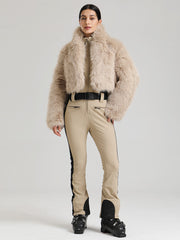 Women's Glacier Vogue Ski Jumpsuit & Faux Fluffy Fur Delish Jacket