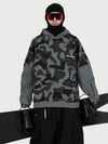 Men's Park Rider Freestyle Snow Hoodie – 2-in-1 Layered Style with Contrast Sleeves