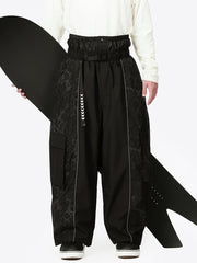 Men's Wild Motion Reflective Colorblock Extra Baggy Snow Pants