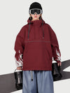 Women's Furious Flame Embroidery Reflective Line Freestyle Pullover Snow Hoodie