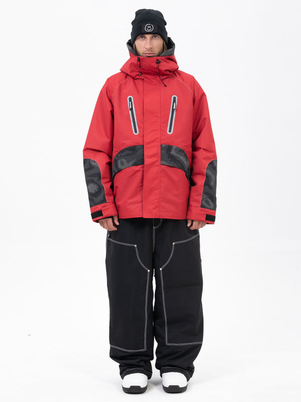 Men's Chillform Reflective Camo Snow Suit – Glow Trail Jacket with Freerider Baggy Snow Pants Set