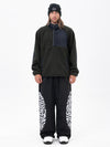 Men's Mountain-Ready Faux Sherpa Fleece Pullover & Swaggy Reflective Cargo Snow Pants