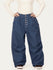 Women's Raw Utility Rivet Workwear Denim Snow Pants – Double Back Pocket Oversized Fit