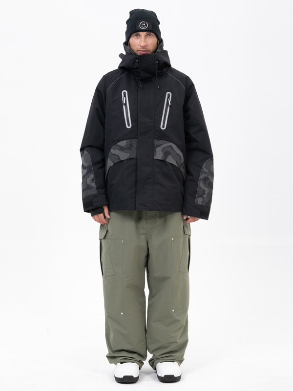 Men's Chillform Reflective Camo Snow Suit – Glow Trail Jacket with Baggy Snow Pants Set