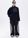 Women's Mountain-Ready Faux Sherpa Fleece Pullover & Swaggy Reflective Cargo Snow Pants