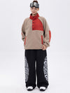 Women's Mountain-Ready Faux Sherpa Fleece Pullover & Swaggy Reflective Cargo Snow Pants