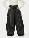 Women's Wild Motion Multi Pocket Reflective Colorblock Super Baggy Snow Pants