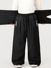Men's Hyper Flux Side Zip Graffiti Panel Extra Baggy Freestyle Snow Pants