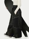 Women's Wild Motion Multi Pocket Reflective Colorblock Super Baggy Snow Pants