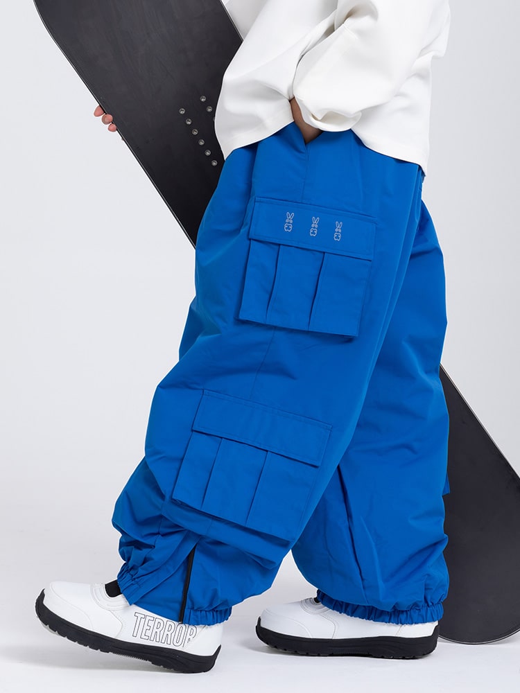 GSOU SNOW Heren Vrouwen Skibroek Oversized Snow Broek Baggy Snowboard Broek - Unisex Multi Zakken Slijtvast Waterdicht Ademend Warm Oversized
