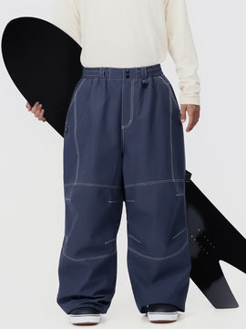 Men's UrbanCraft Workwear Baggy Snow Pants with Enhanced Knee Mobility Design