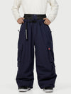 Men's Functional Street Utility Belt Cargo Multi Pocket Baggy Snow Pants