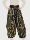 Women's Wild Motion Multi Pocket Reflective Colorblock Super Baggy Snow Pants