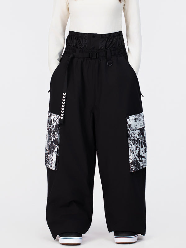 Women's Hyper Flux Urban Graffiti Freestyle Baggy Cargo Snowboard Pants - Park Rider