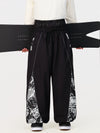 Men's Hyper Flux Color Graffiti Panel Reflective Line Jogger Baggy Snow Pants
