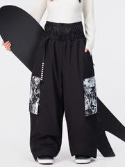Women's Hyper Flux Urban Graffiti Freestyle Baggy Cargo Snowboard Pants - Park Rider