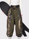 Women's Wild Motion Reflective Colorblock Extra Baggy Snow Pants