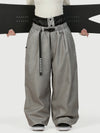 Women's Urban Vibe Workwear-Inspired Rivet-Trim Wide Fit OG Baggy Snow Pants