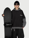 Women's Park Rider Freestyle Snow Hoodie – 2-in-1 Layered Style with Contrast Sleeves