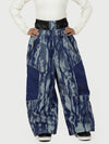 Women's Wild Motion Multi Pocket Reflective Colorblock Super Baggy Snow Pants