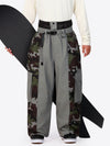 Men's Wild Motion Reflective Colorblock Extra Baggy Snow Pants