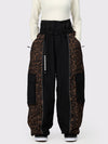 Women's Wild Motion Reflective Colorblock Extra Baggy Snow Pants