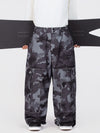 Men's Nightline Park Rider Reflective Trim Cargo Pockets Baggy Snow Pants