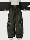 Women's Wild Motion Multi Pocket Reflective Colorblock Super Baggy Snow Pants