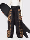 Women's Wild Motion Reflective Colorblock Extra Baggy Snow Pants