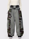 Women's Wild Motion Reflective Colorblock Extra Baggy Snow Pants