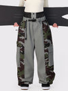 Women's Wild Motion Reflective Colorblock Extra Baggy Snow Pants