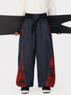 Men's Hyper Flux Color Graffiti Panel Reflective Line Jogger Baggy Snow Pants